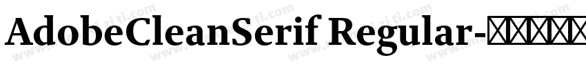 AdobeCleanSerif Regular字体转换